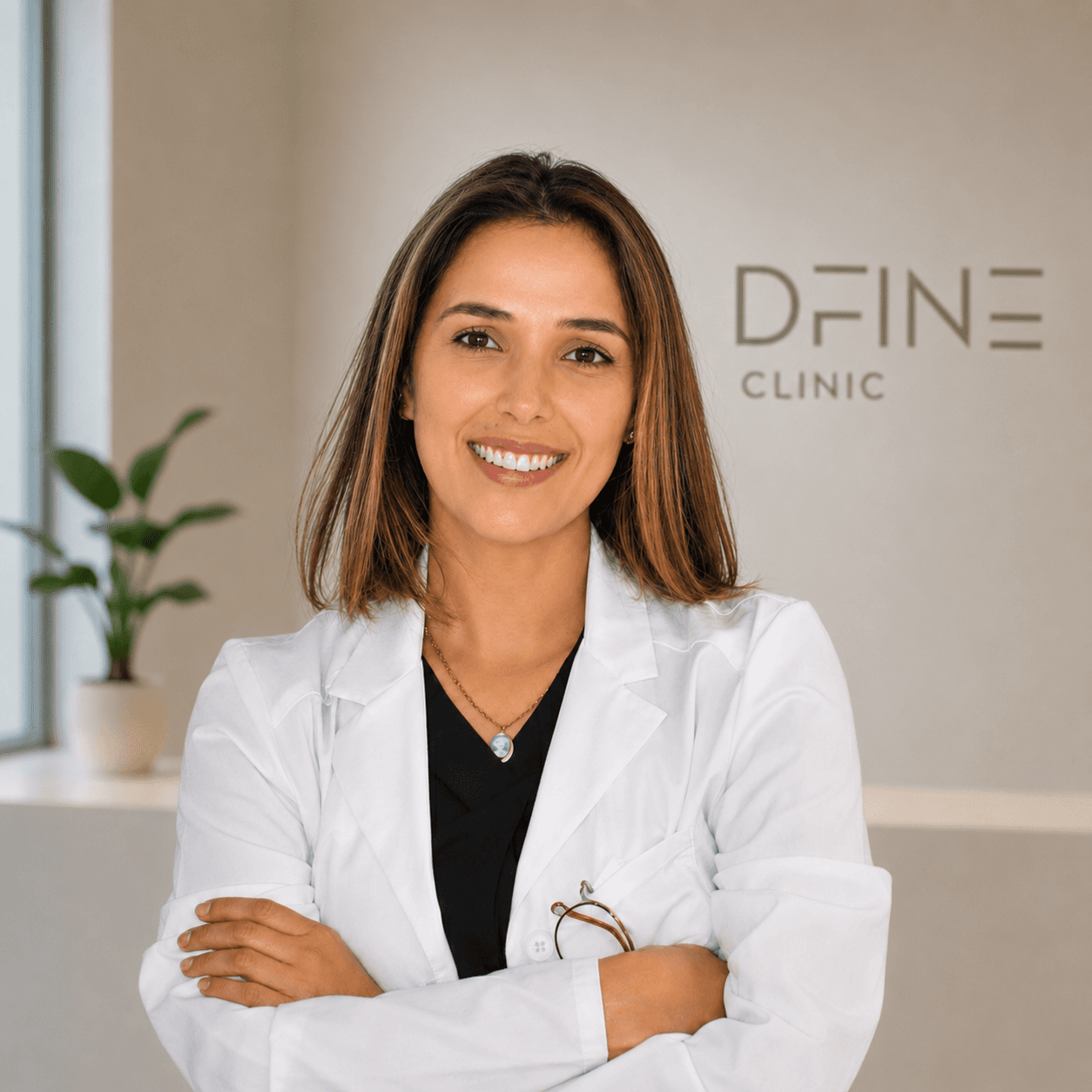 La Dra. Luisa Alarcón en Dfine Clinic, Barcelona
