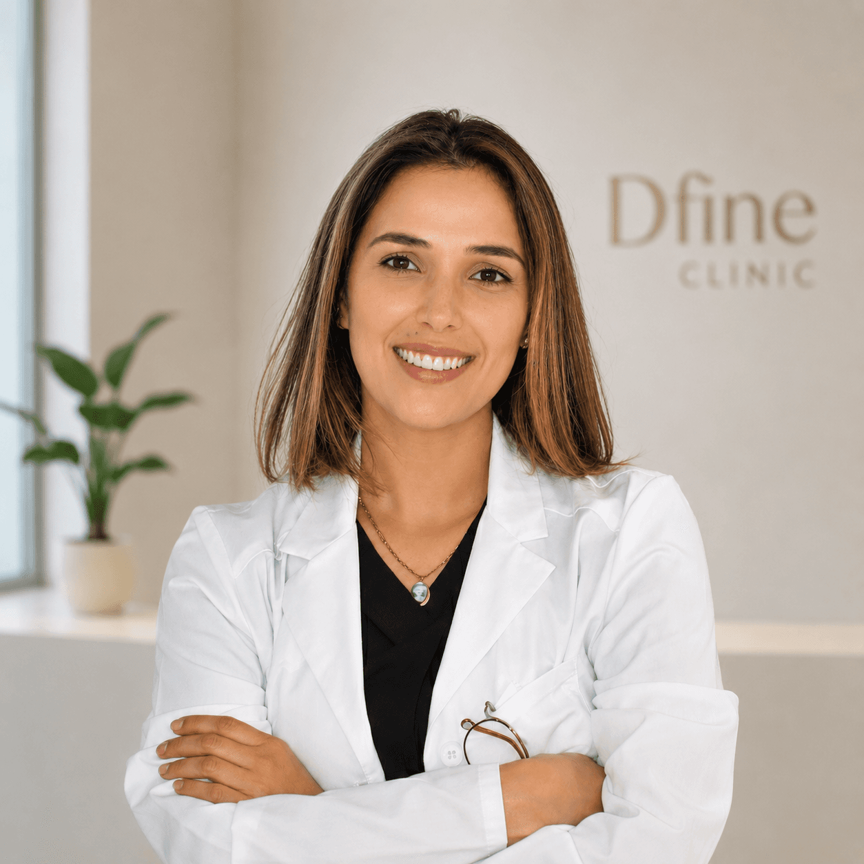 Portrait of Dr. Luisa Alarcón, facial and maxillofacial surgeon in Barcelona